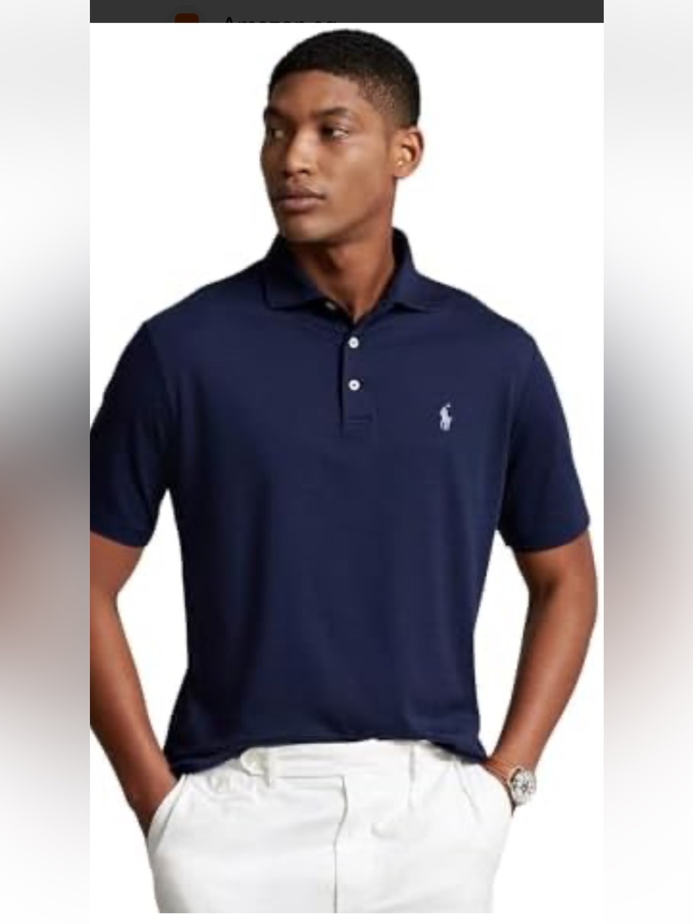 Ralph Lauren Men’s Polo Shirt in Navy with White Logo